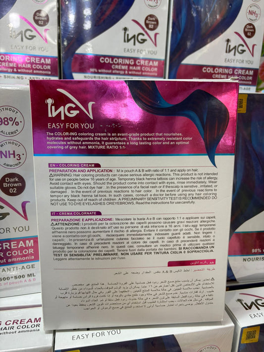 ING V HAIR COLOUR MADE IN ITALY